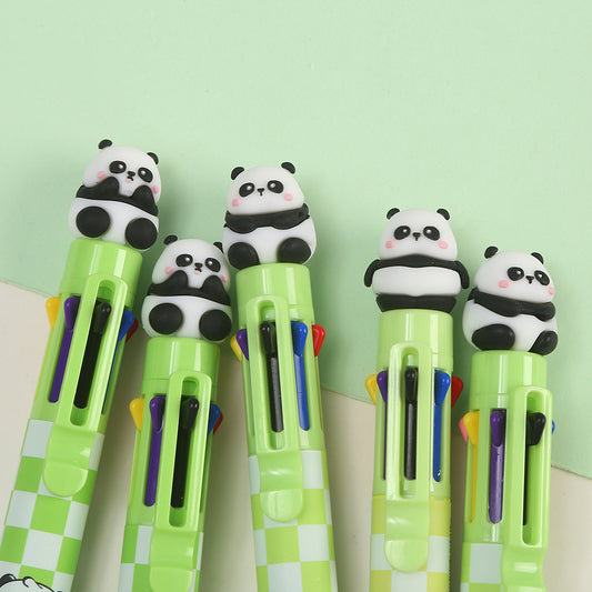 23023 PANDA 8-COLOR RETRACTABLE BALL PEN-24