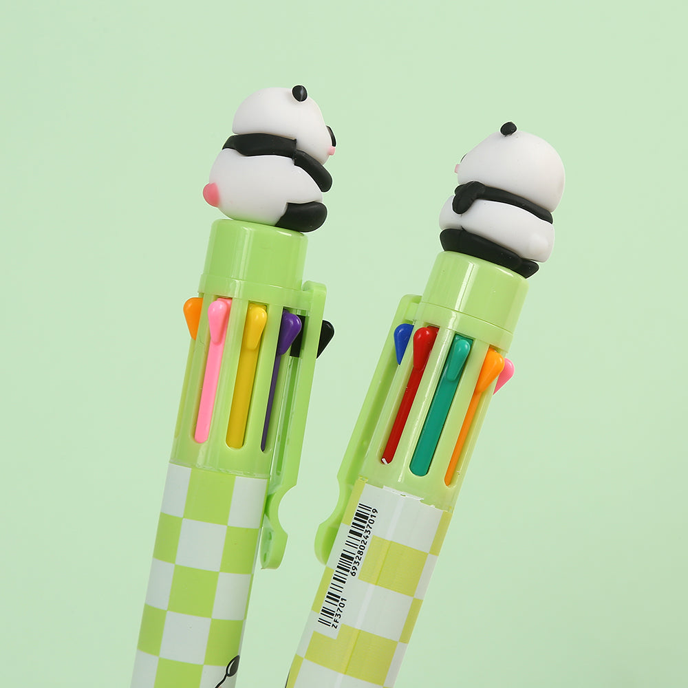 23023 PANDA 8-COLOR RETRACTABLE BALL PEN-24