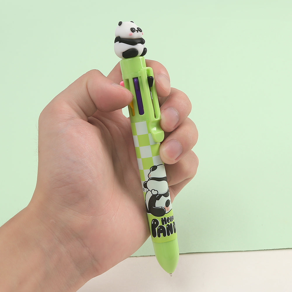 23023 PANDA 8-COLOR RETRACTABLE BALL PEN-24