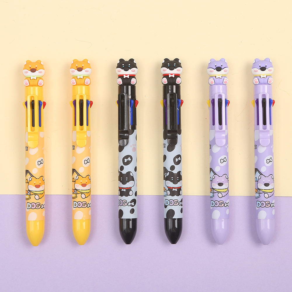 23028 DOG 8-COLOR RETRACTABLE BALL PEN-24