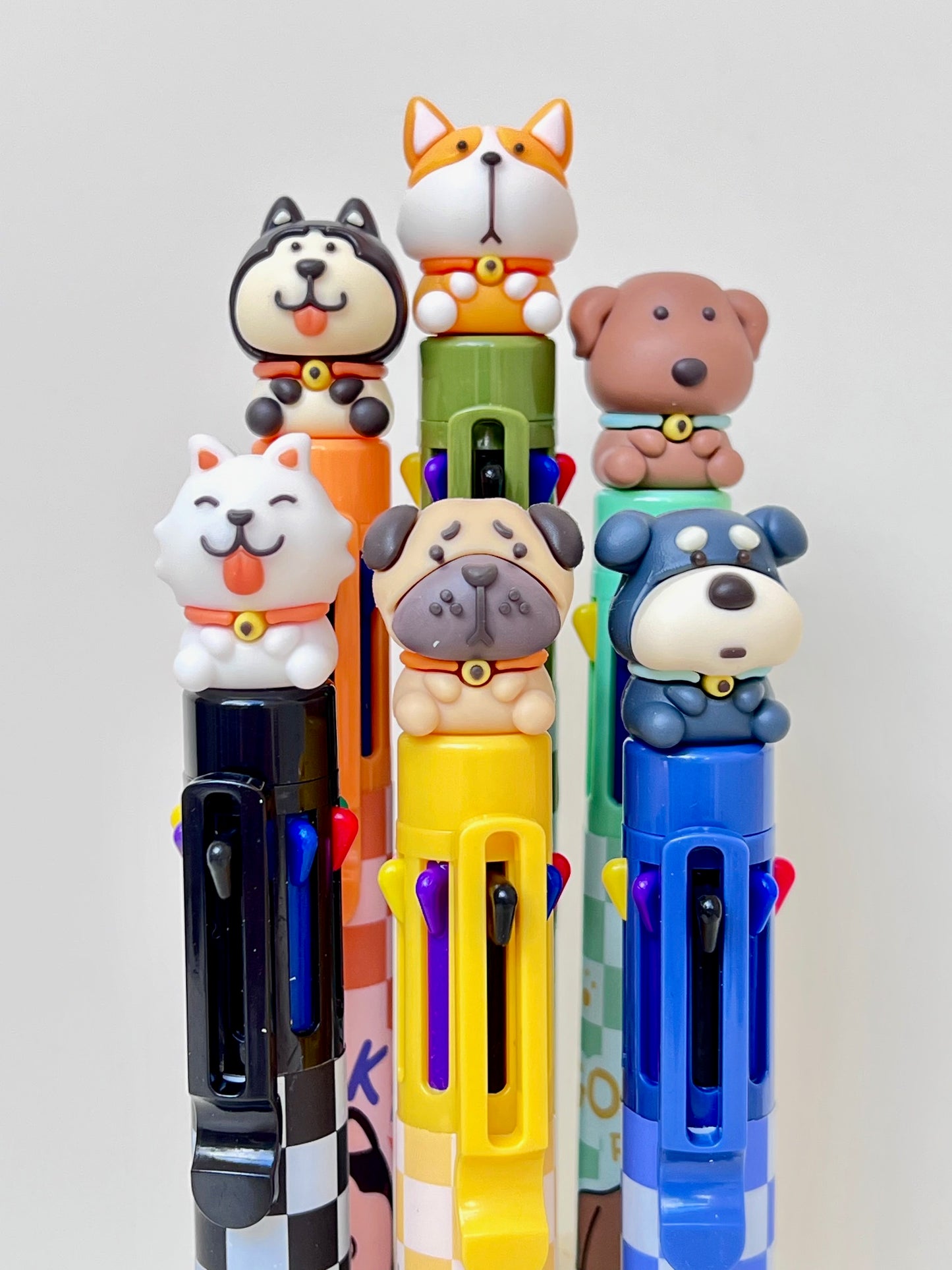 23029 Dog 8-Color Retractable Ball Pen-24