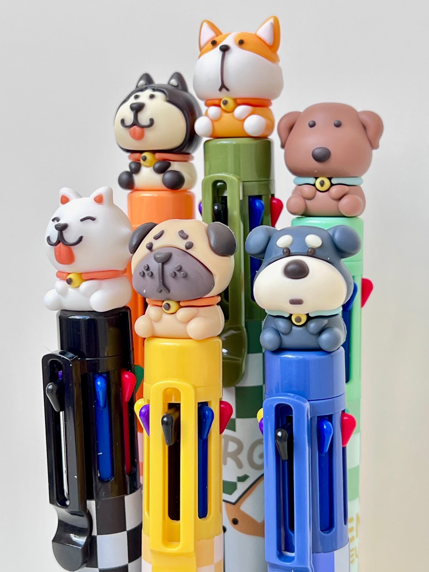 23029 Dog 8-Color Retractable Ball Pen-24