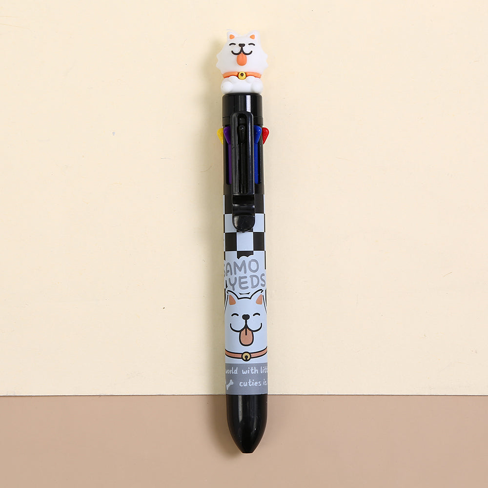 23029 Dog 8-Color Retractable Ball Pen-24