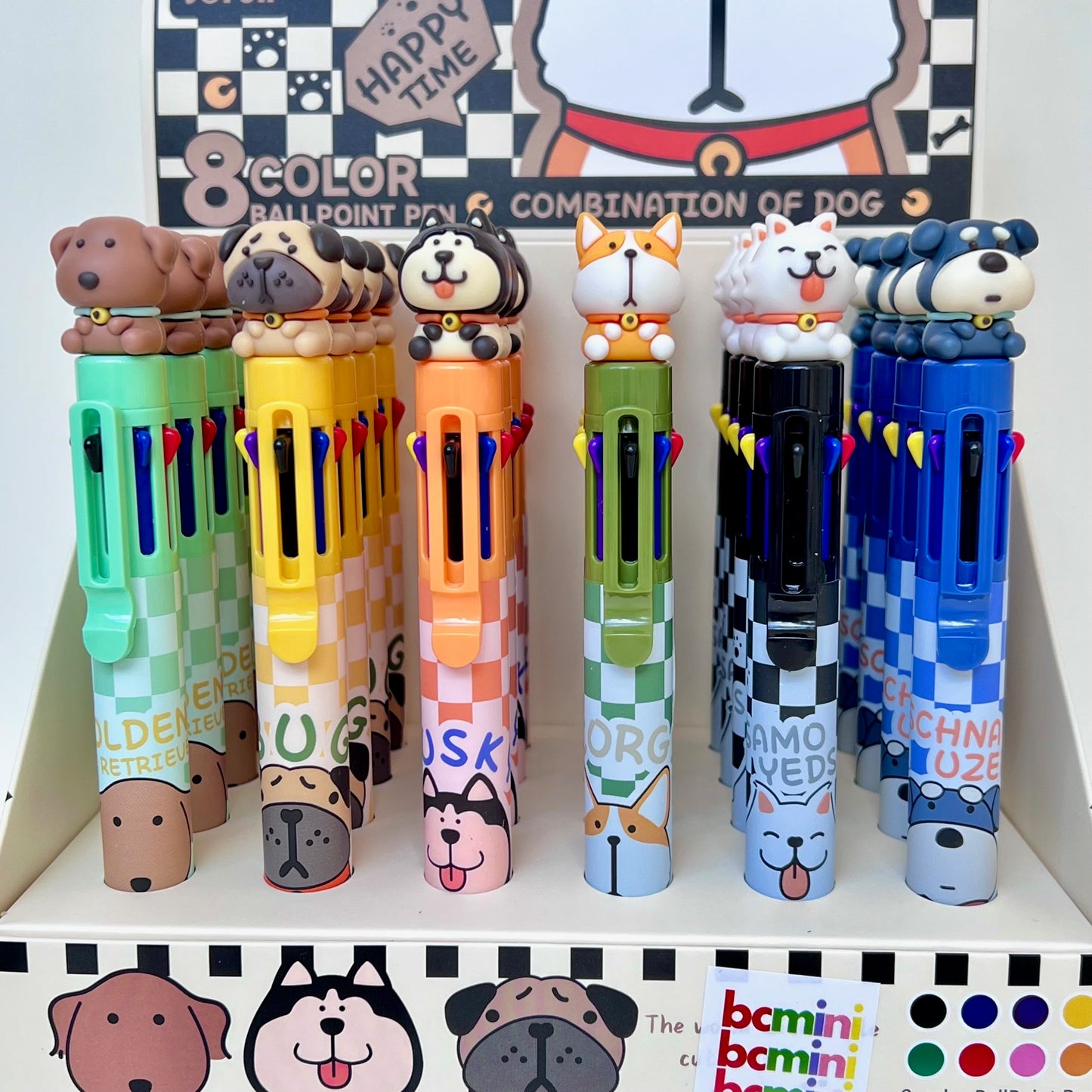 23029 Dog 8-Color Retractable Ball Pen-24