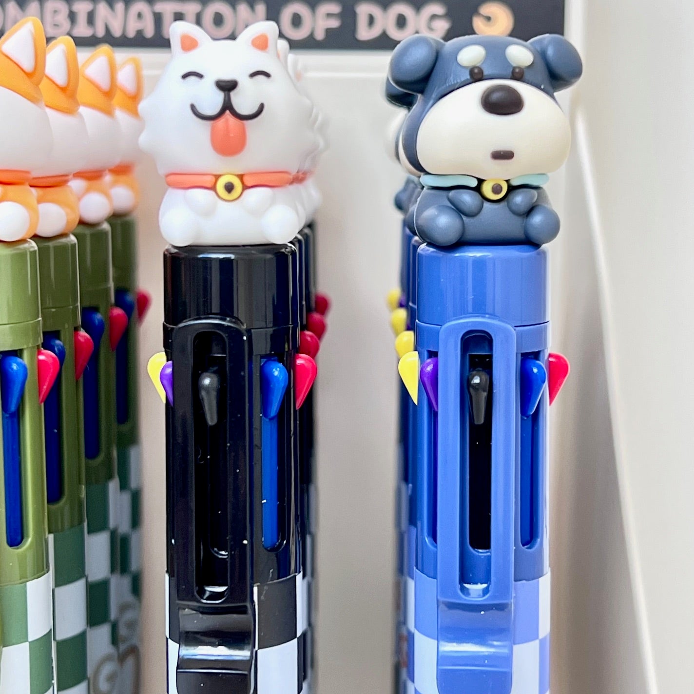 23029 Dog 8-Color Retractable Ball Pen-24
