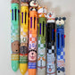 23029 Dog 8-Color Retractable Ball Pen-24