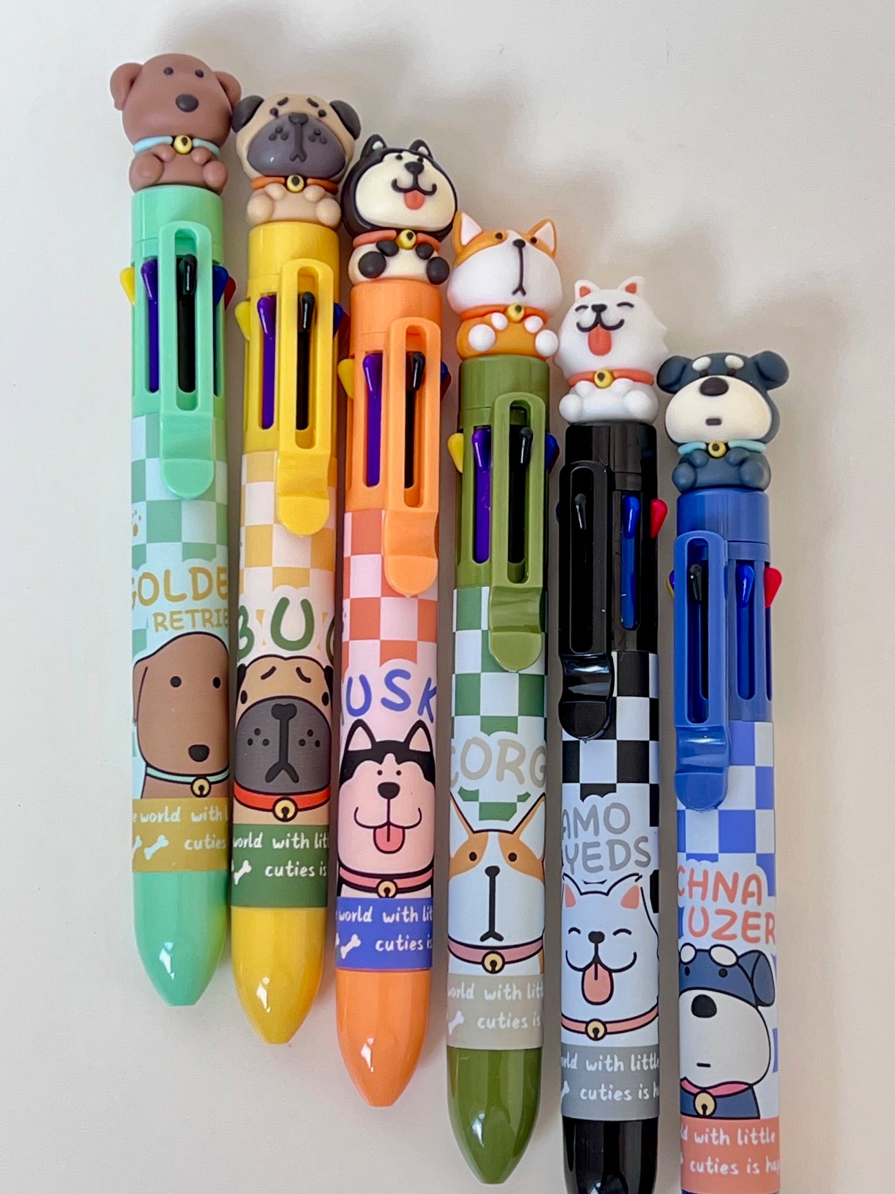 23029 Dog 8-Color Retractable Ball Pen-24