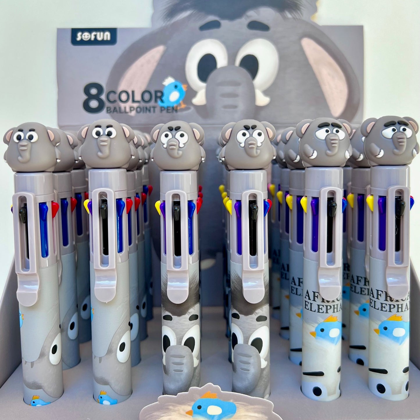 23031 Elephant 8-Color Retractable Ball Pen-24