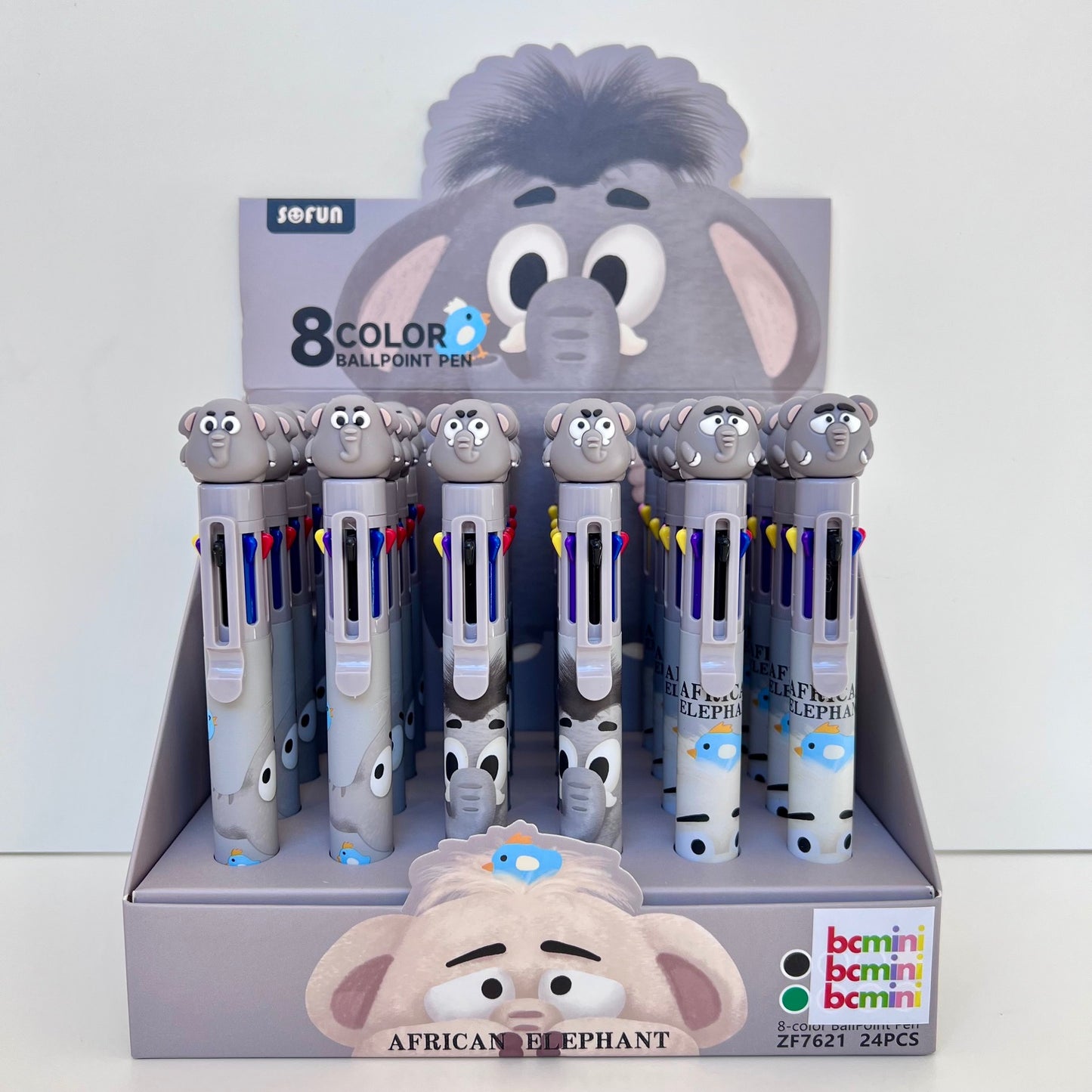 23031 Elephant 8-Color Retractable Ball Pen-24