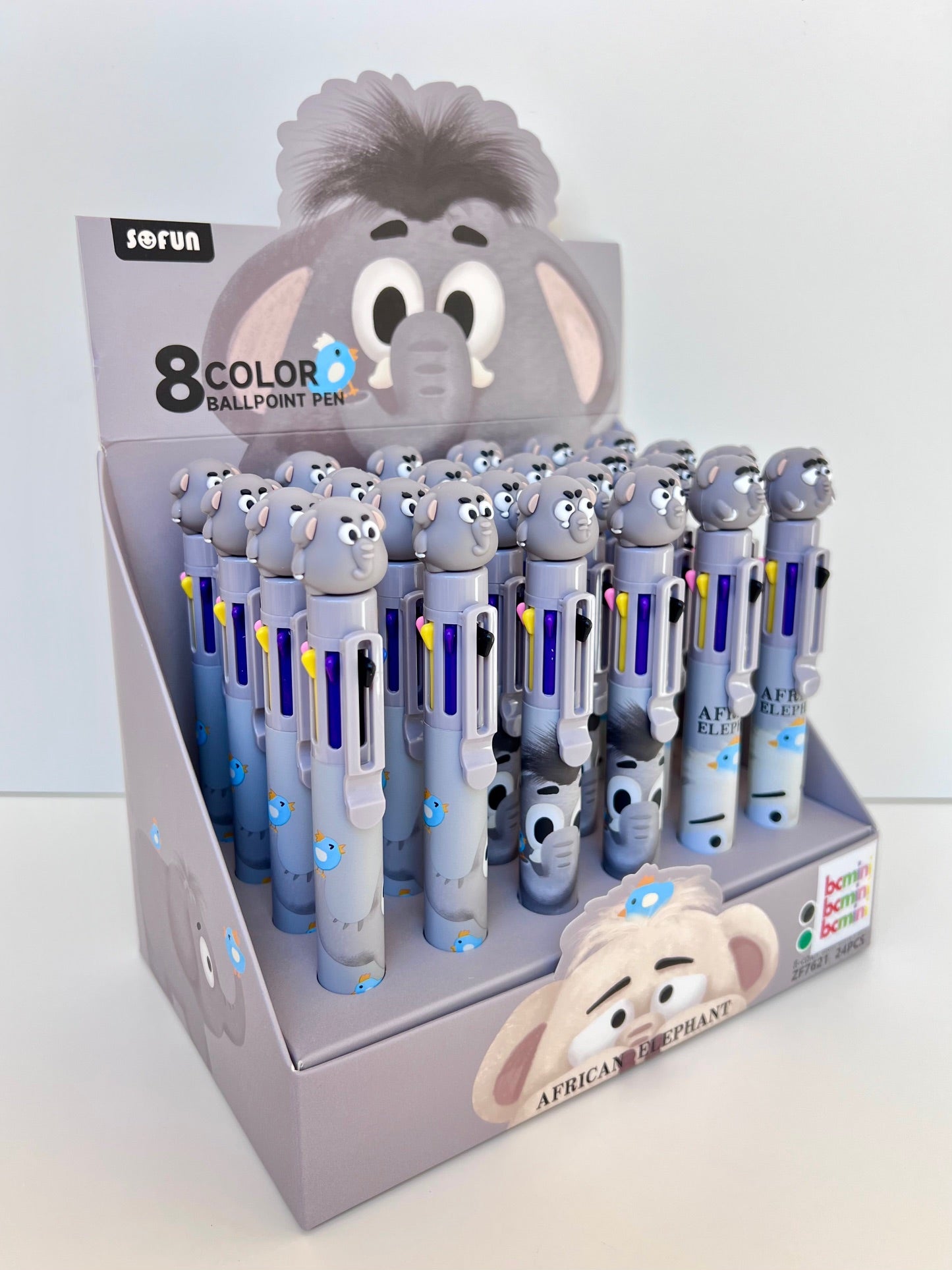 23031 Elephant 8-Color Retractable Ball Pen-24