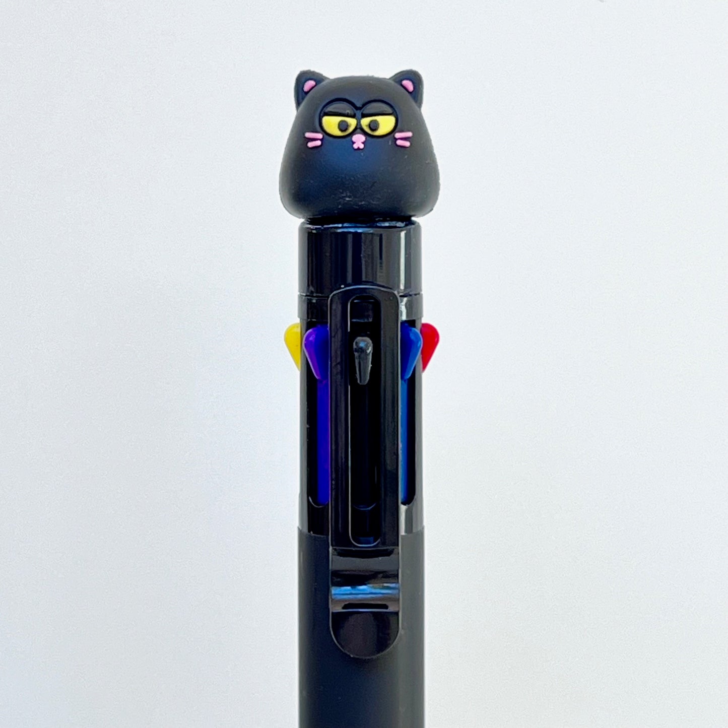23032 Puffy Eye Cat 8-Color Retractable Ball Pen-24