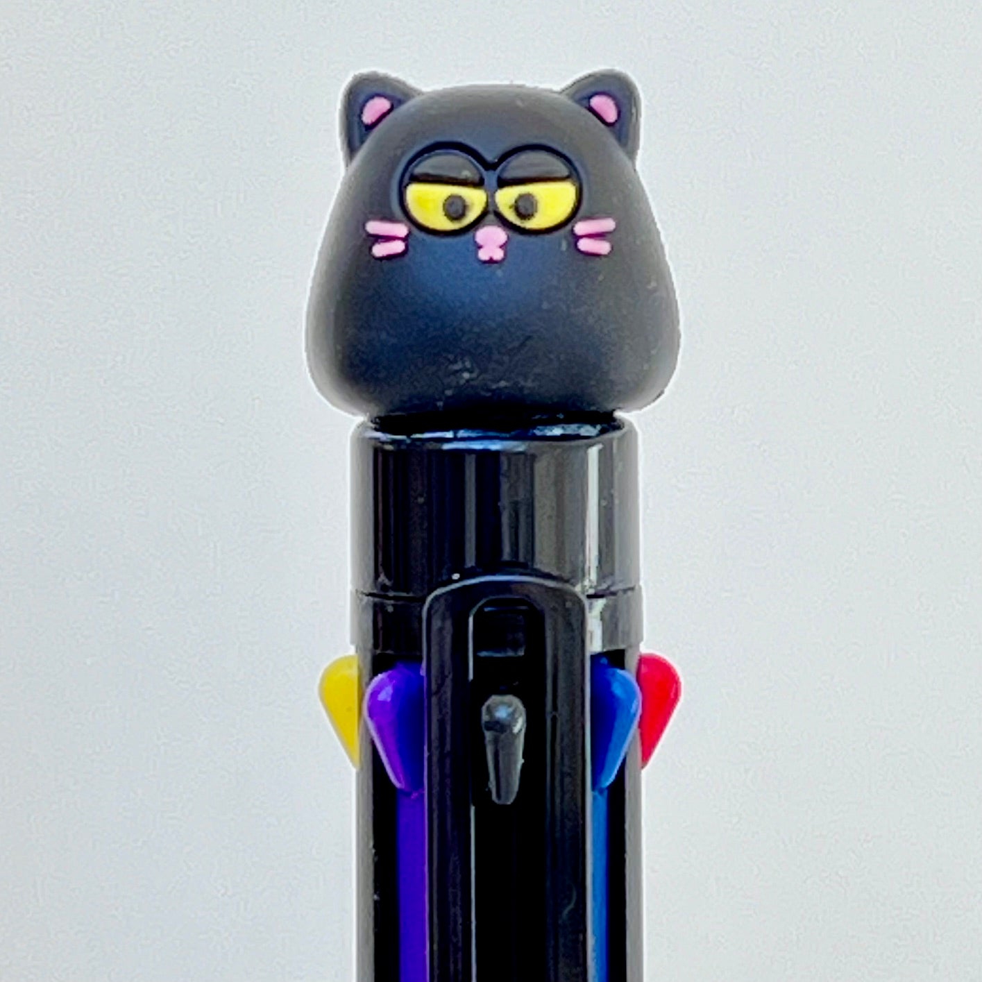 23032 Puffy Eye Cat 8-Color Retractable Ball Pen-24