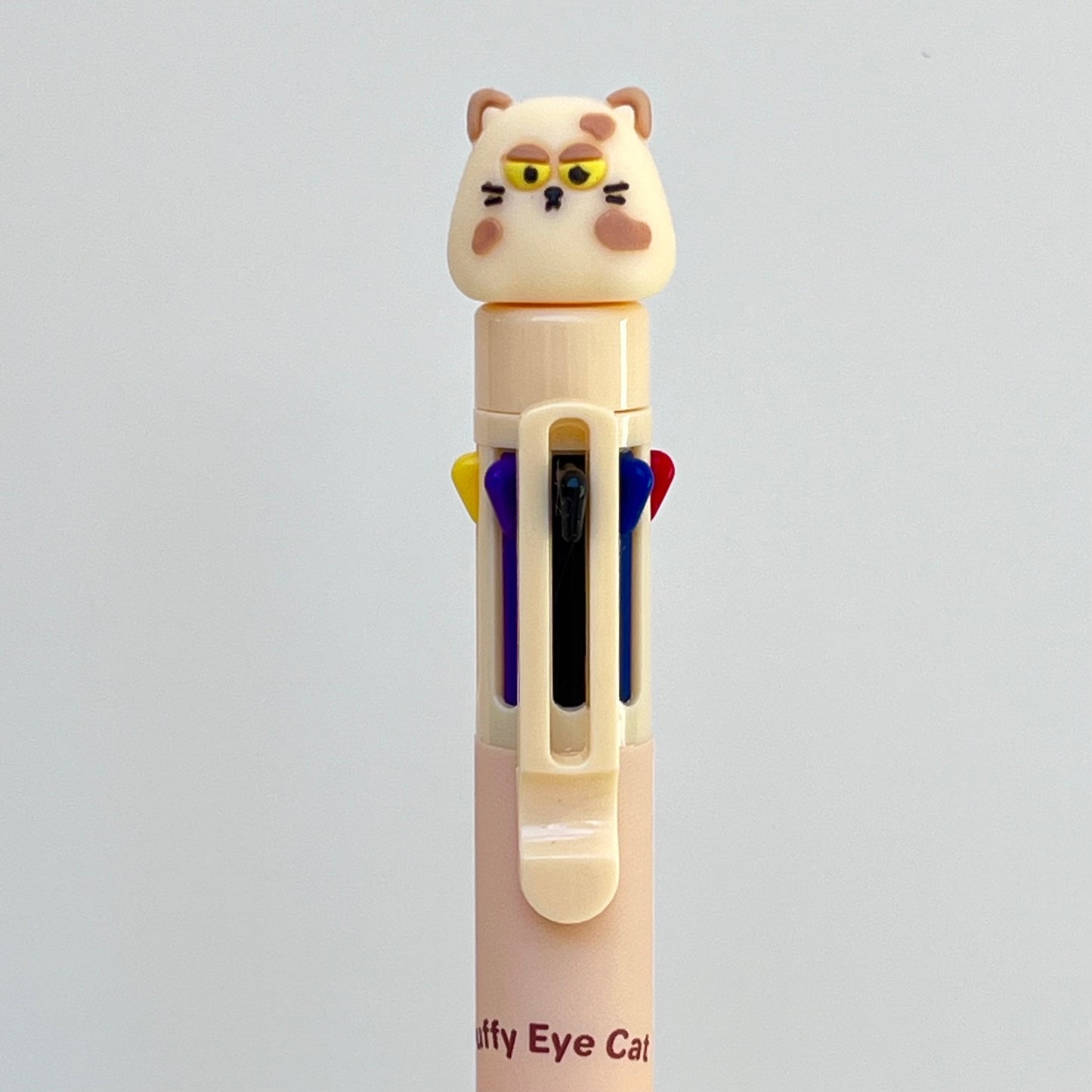 23032 Puffy Eye Cat 8-Color Retractable Ball Pen-24