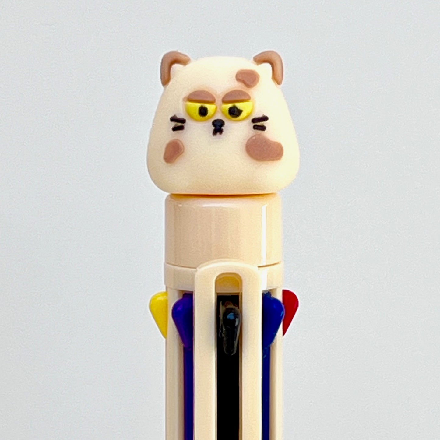 23032 Puffy Eye Cat 8-Color Retractable Ball Pen-24