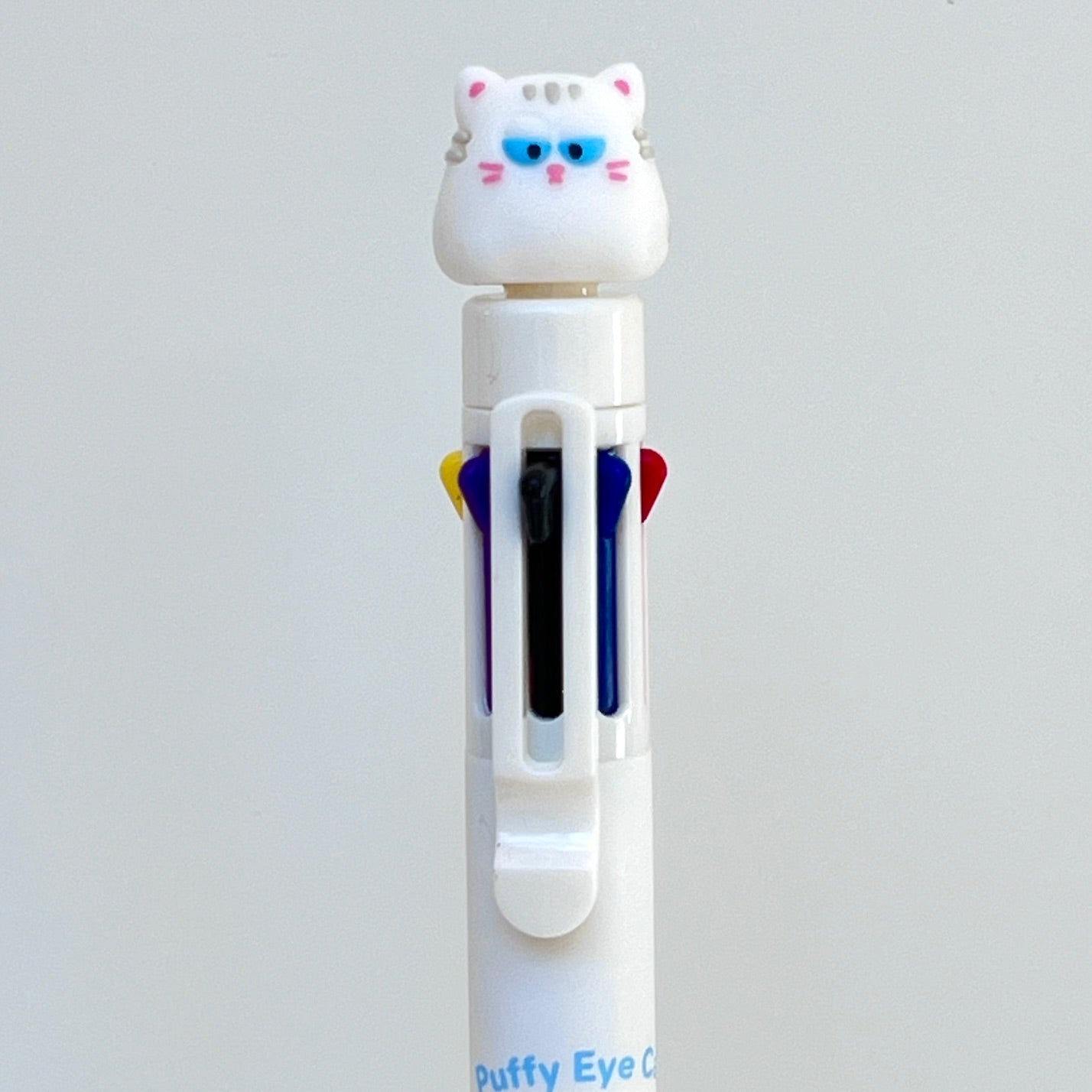 23032 Puffy Eye Cat 8-Color Retractable Ball Pen-24