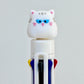 23032 Puffy Eye Cat 8-Color Retractable Ball Pen-24