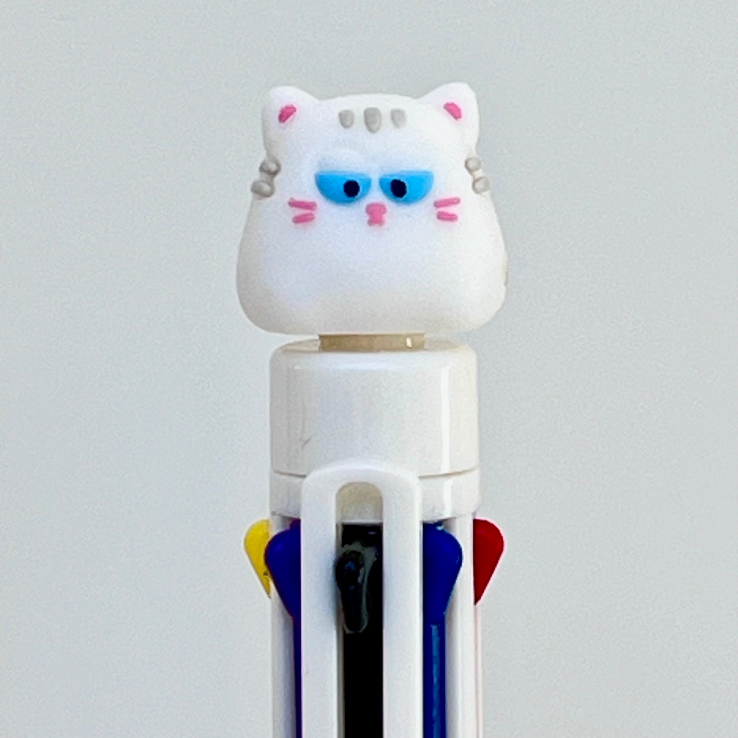23032 Puffy Eye Cat 8-Color Retractable Ball Pen-24