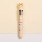 23032 Puffy Eye Cat 8-Color Retractable Ball Pen-24