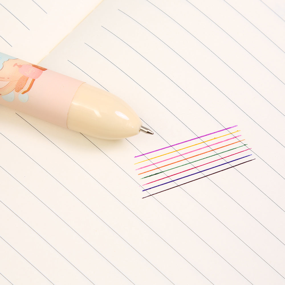23032 Puffy Eye Cat 8-Color Retractable Ball Pen-24