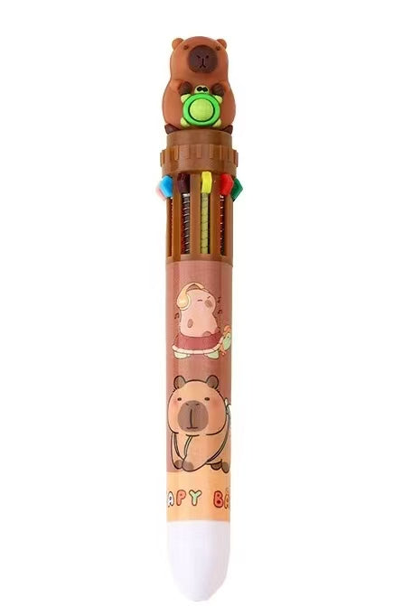 23034 Capybara 10-Color Retractable Ball Pen-36