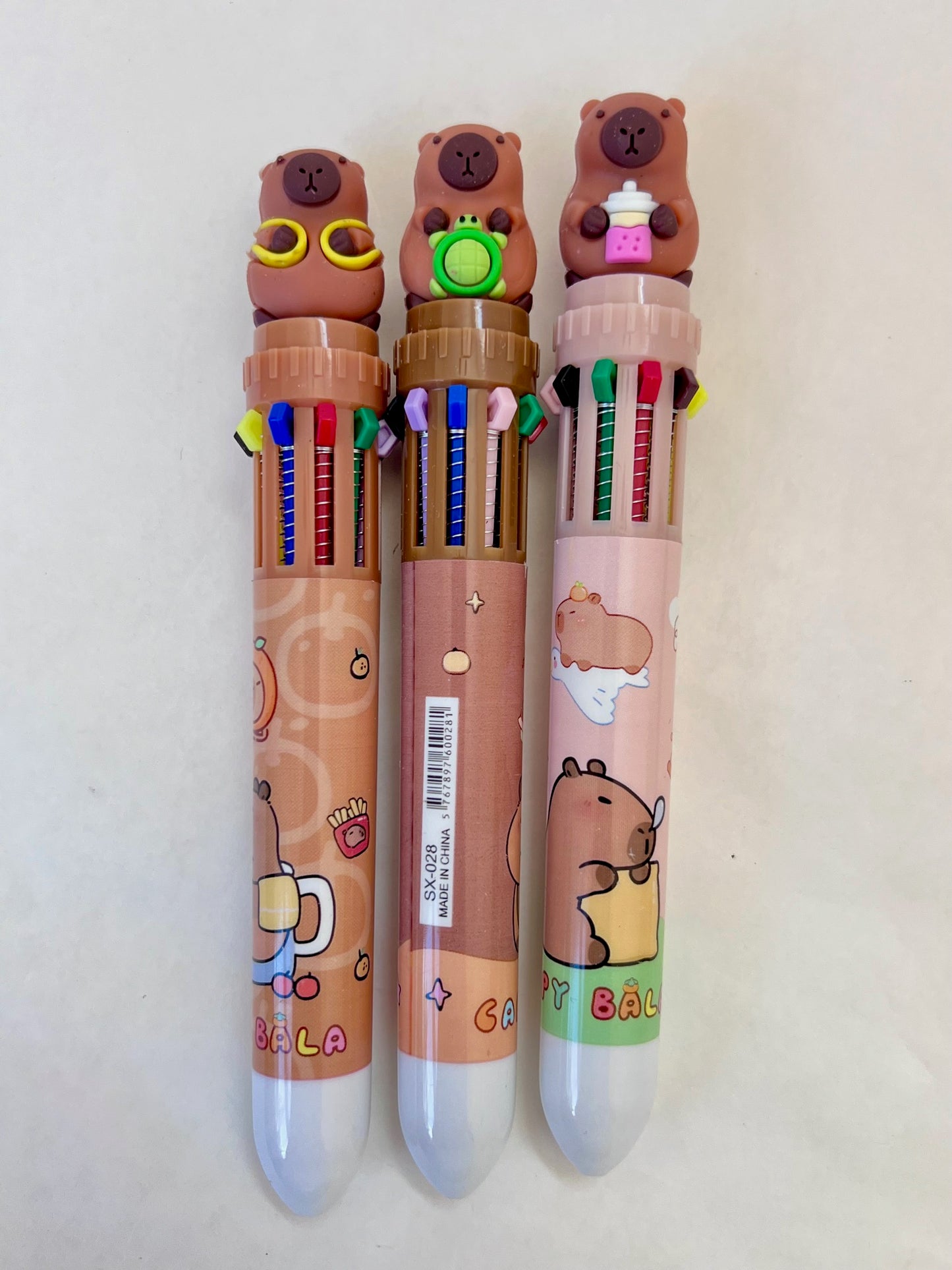 23034 Capybara 10-Color Retractable Ball Pen-36