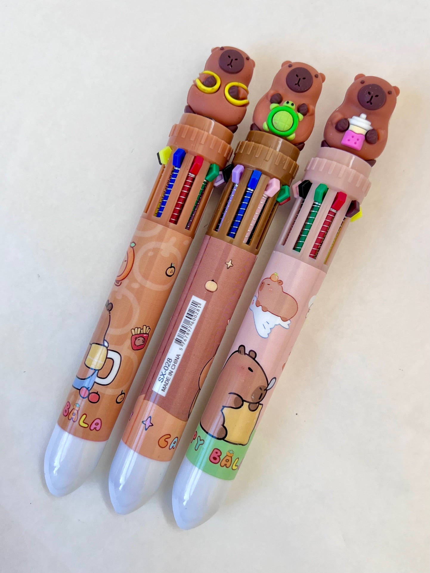 23034 Capybara 10-Color Retractable Ball Pen-36