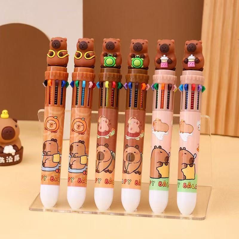 23034 Capybara 10-Color Retractable Ball Pen-36