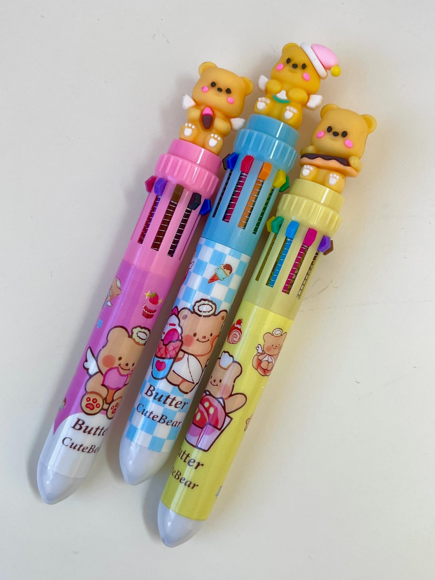 23036 Cute Bear 10-Color Retractable Ball Pen-36