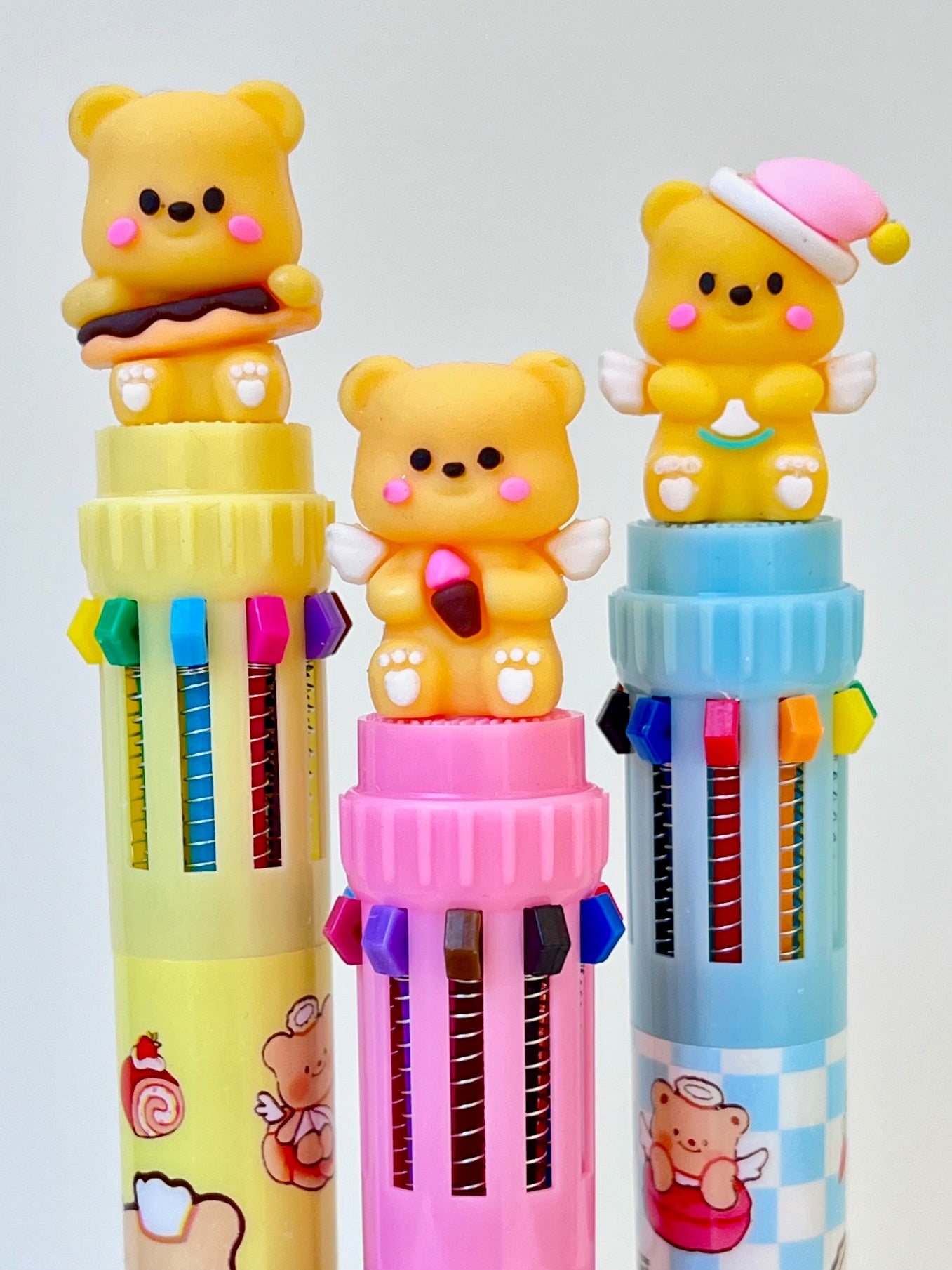 23036 Cute Bear 10-Color Retractable Ball Pen-36
