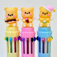 23036 Cute Bear 10-Color Retractable Ball Pen-36