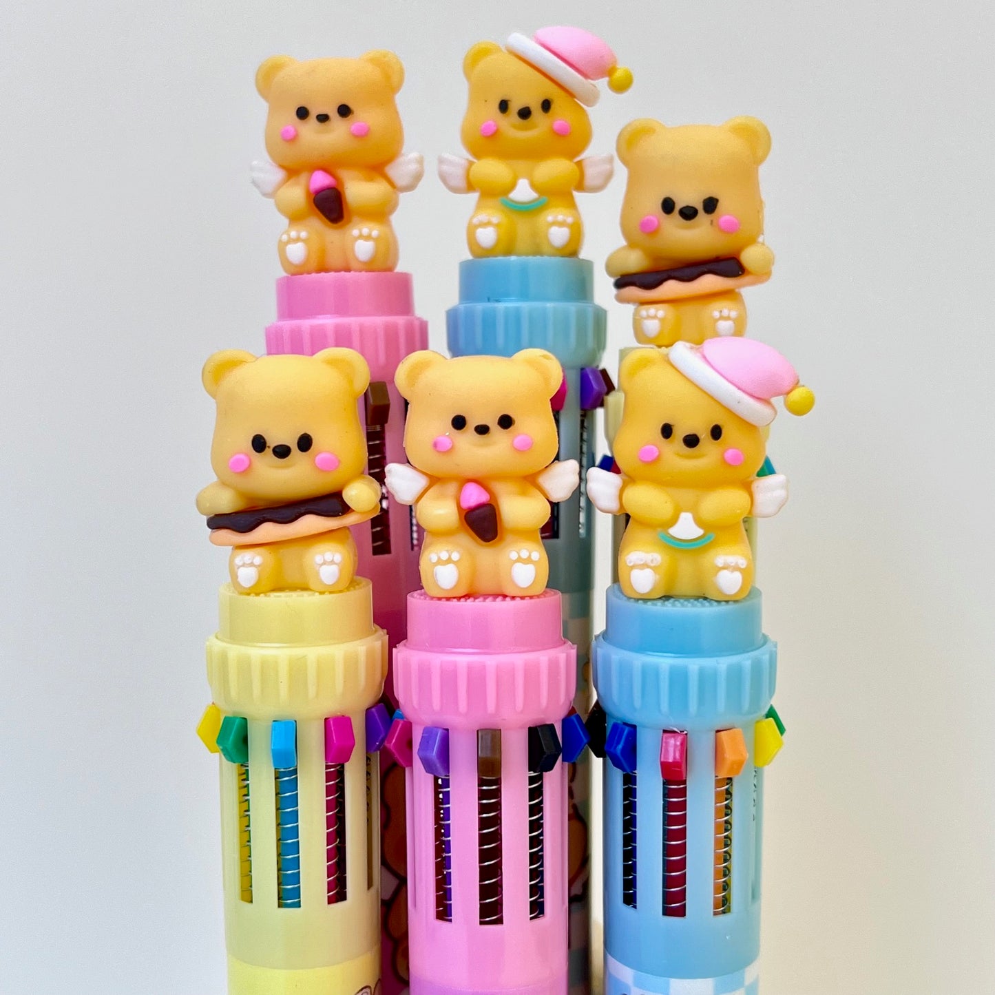 23036 Cute Bear 10-Color Retractable Ball Pen-36