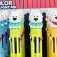 23037 White Dog Terrier 8-Color Retractable Ball Pen-24