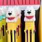 23037 White Dog Terrier 8-Color Retractable Ball Pen-24
