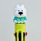 23037 White Dog Terrier 8-Color Retractable Ball Pen-24