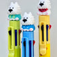 23037 White Dog Terrier 8-Color Retractable Ball Pen-24