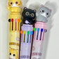 23038 Cats 10-Color Retractable Ball Pen-36