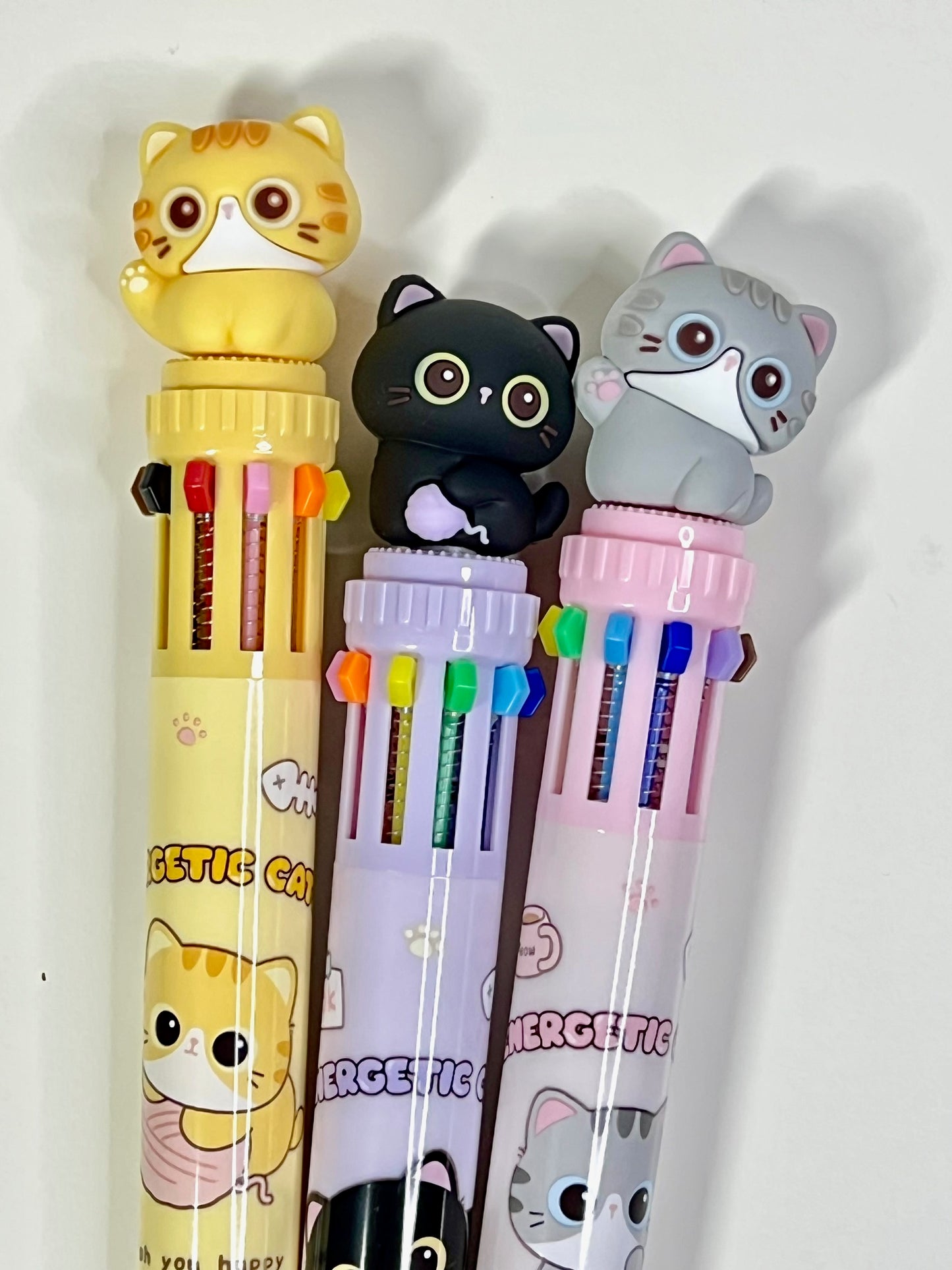 23038 Cats 10-Color Retractable Ball Pen-36