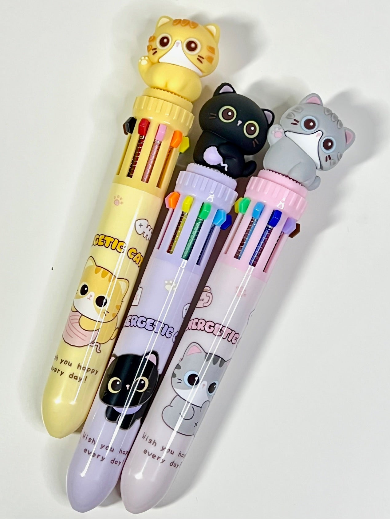 23038 Cats 10-Color Retractable Ball Pen-36
