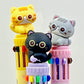 23038 Cats 10-Color Retractable Ball Pen-36