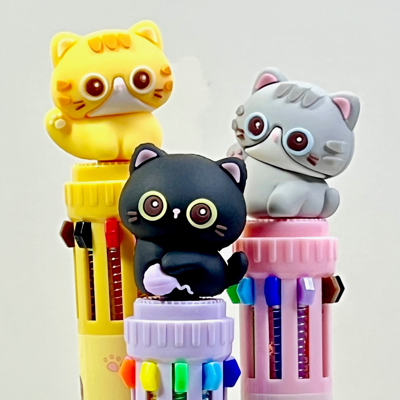 23038 Cats 10-Color Retractable Ball Pen-36