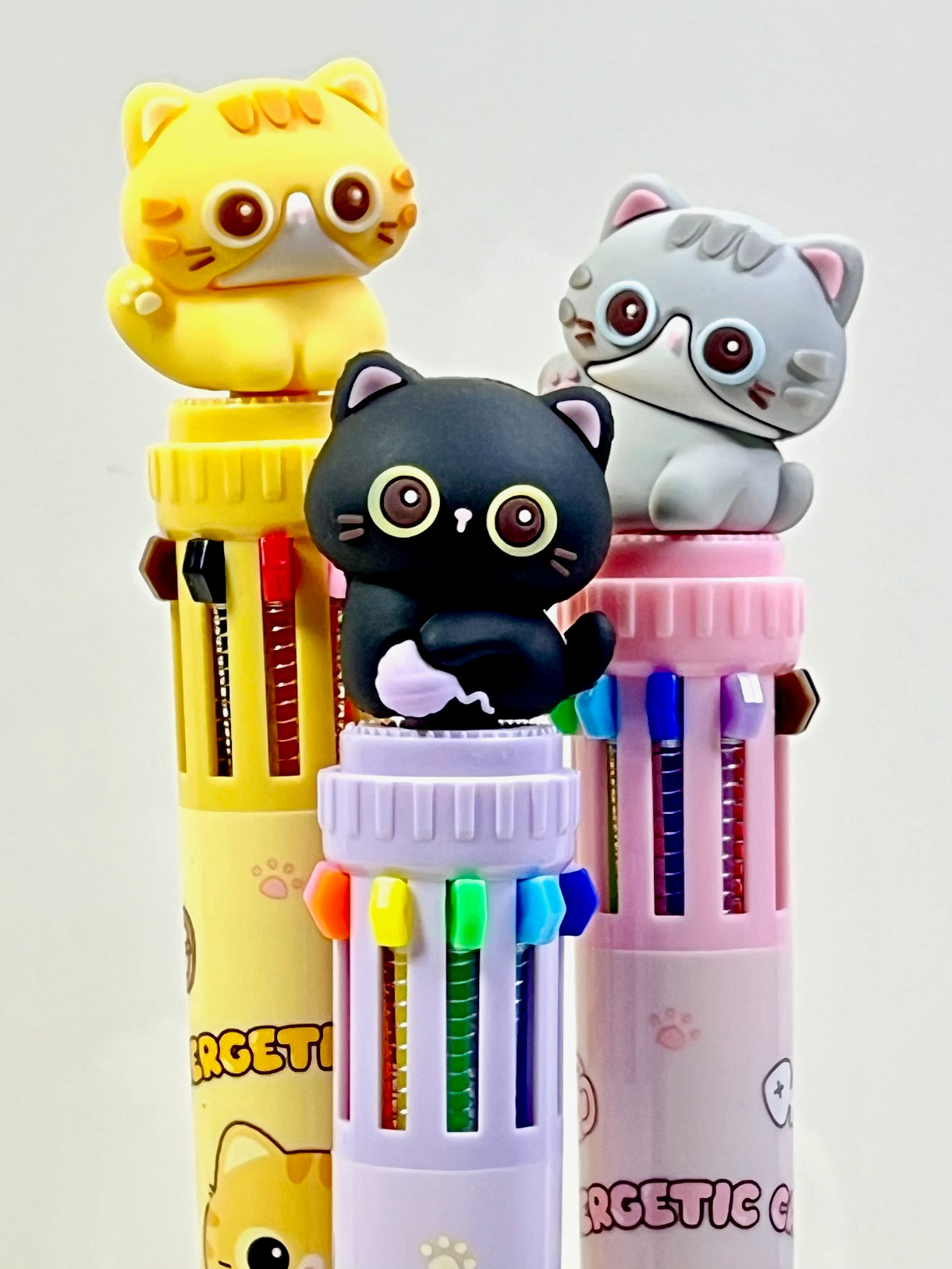 23038 Cats 10-Color Retractable Ball Pen-36