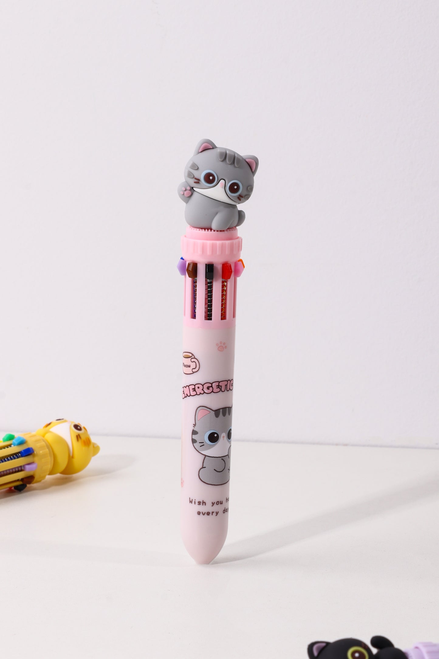 23038 Cats 10-Color Retractable Ball Pen-36