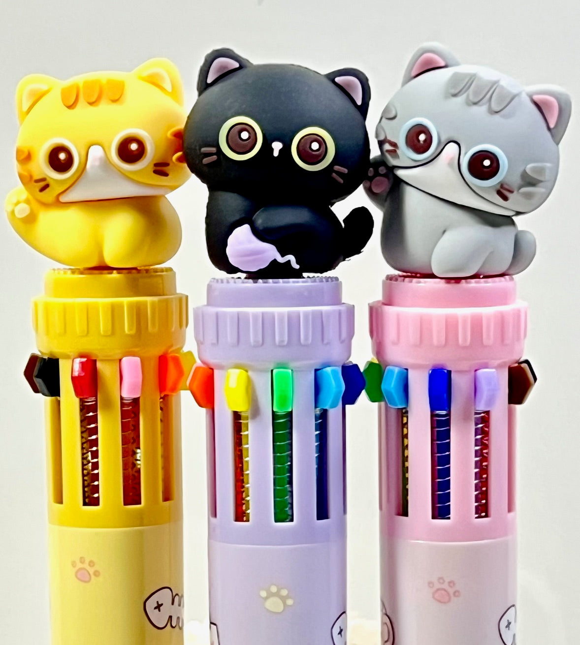 23038 Cats 10-Color Retractable Ball Pen-36