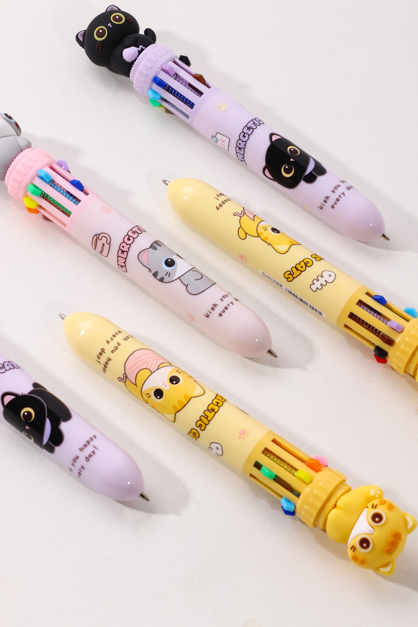 23038 Cats 10-Color Retractable Ball Pen-36