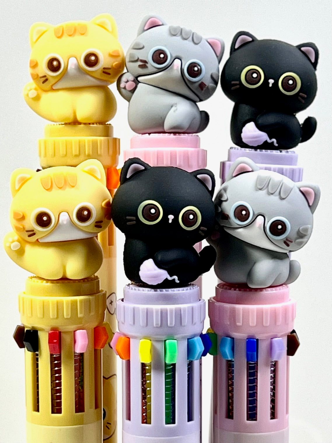 23038 Cats 10-Color Retractable Ball Pen-36