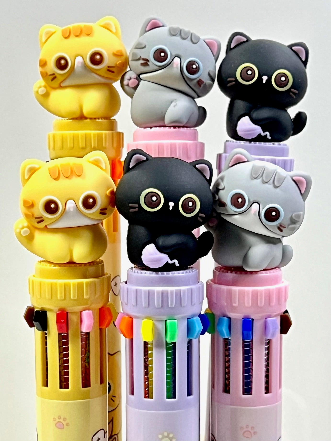 23038 Cats 10-Color Retractable Ball Pen-36