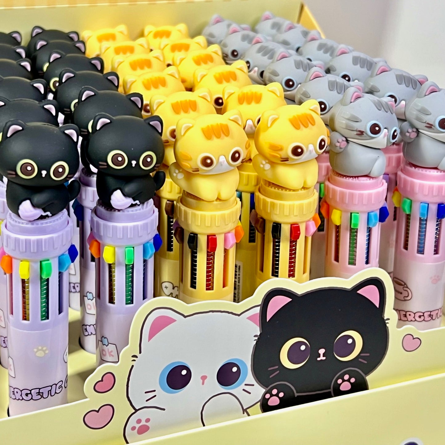 23038 Cats 10-Color Retractable Ball Pen-36