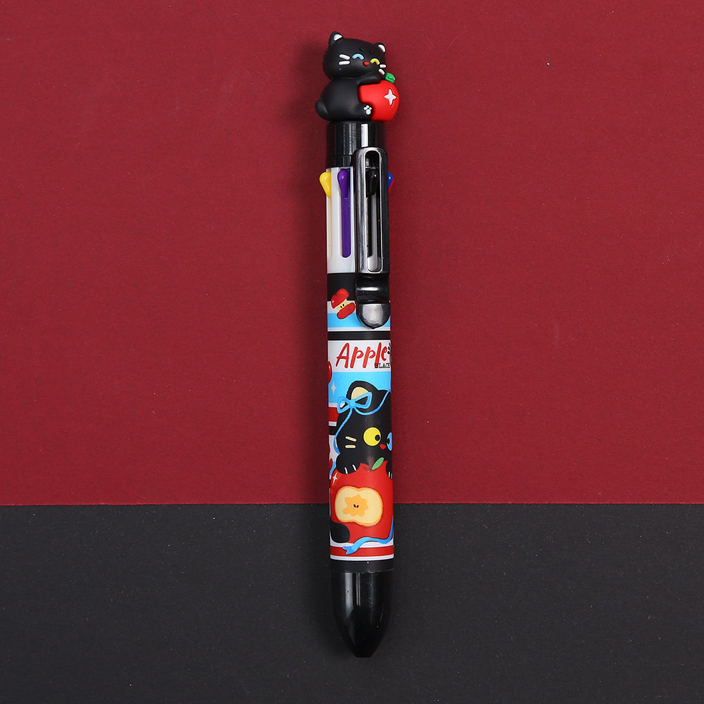 23039 Apple Cat 8-Color Retractable Ball Pen-24