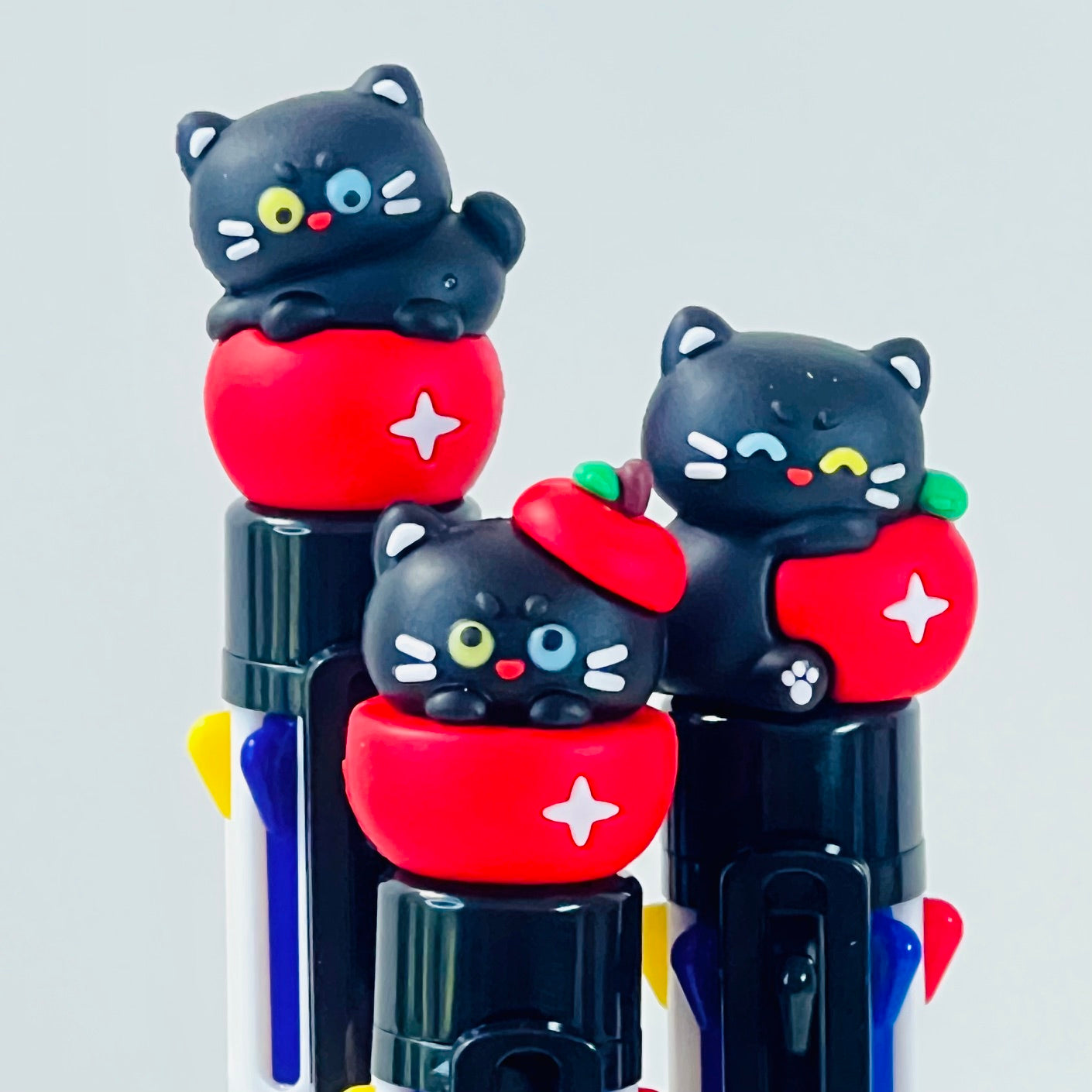 23039 Apple Cat 8-Color Retractable Ball Pen-24