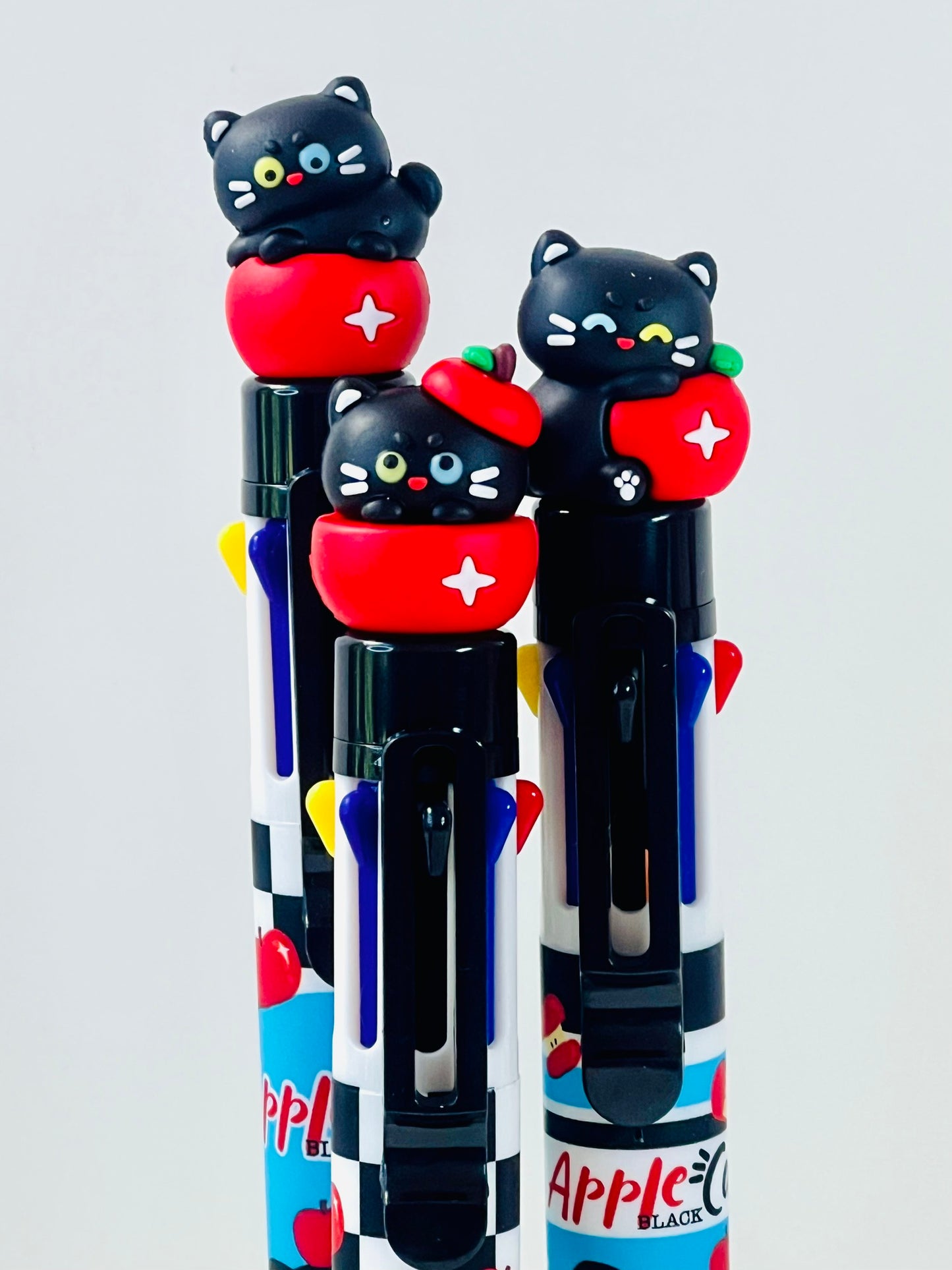 23039 Apple Cat 8-Color Retractable Ball Pen-24